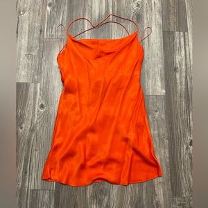 ZARA - ORANGE MINI DRESS - MEDIUM - BRAND NEW